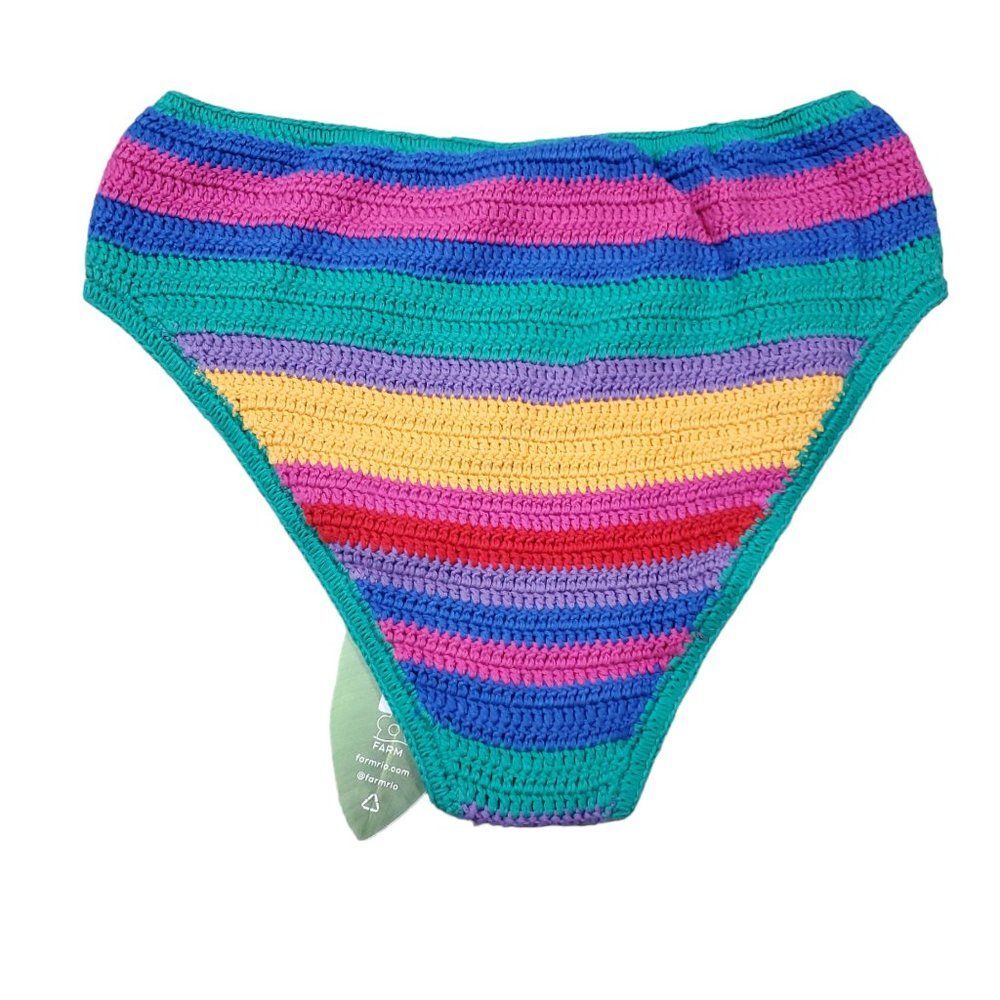 FARM Rio Multicolor Crochet Bikini Bottom - Picture 3 of 7